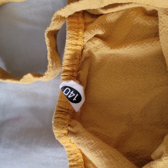 Shien Kids Yellow Mustered romper - Picture 3 of 4